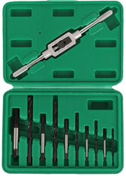 Set di rimozione di viti rotte a 11 pezzi, comprensivo di trapano, rimuovitore di viti rotte, chiave a morsa e chiave inglese.