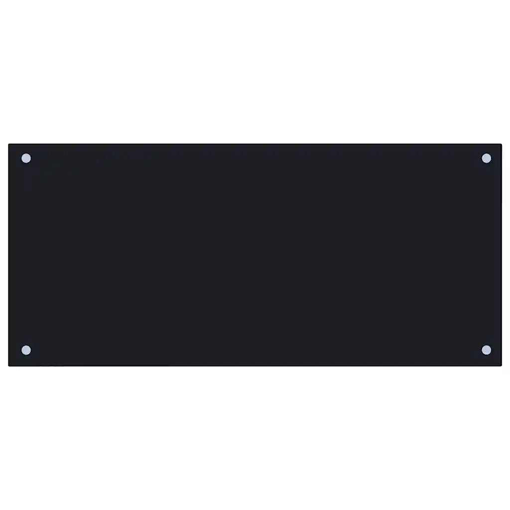 Paraschizzi per Cucina Nero 90x40 cm in Vetro Temperato 249487