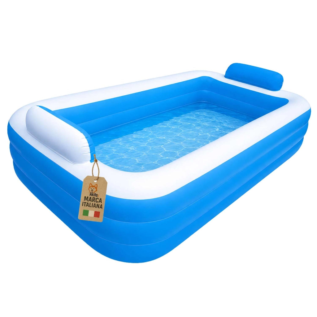 Akitaink Piscina Gonfiabile 3 metri con cuscini 305x183x56 cm