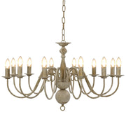 Elegante lampadario classico design antico per sala da pranzo 80 x 45 cm in metallo bianco anticato 02_0046426
