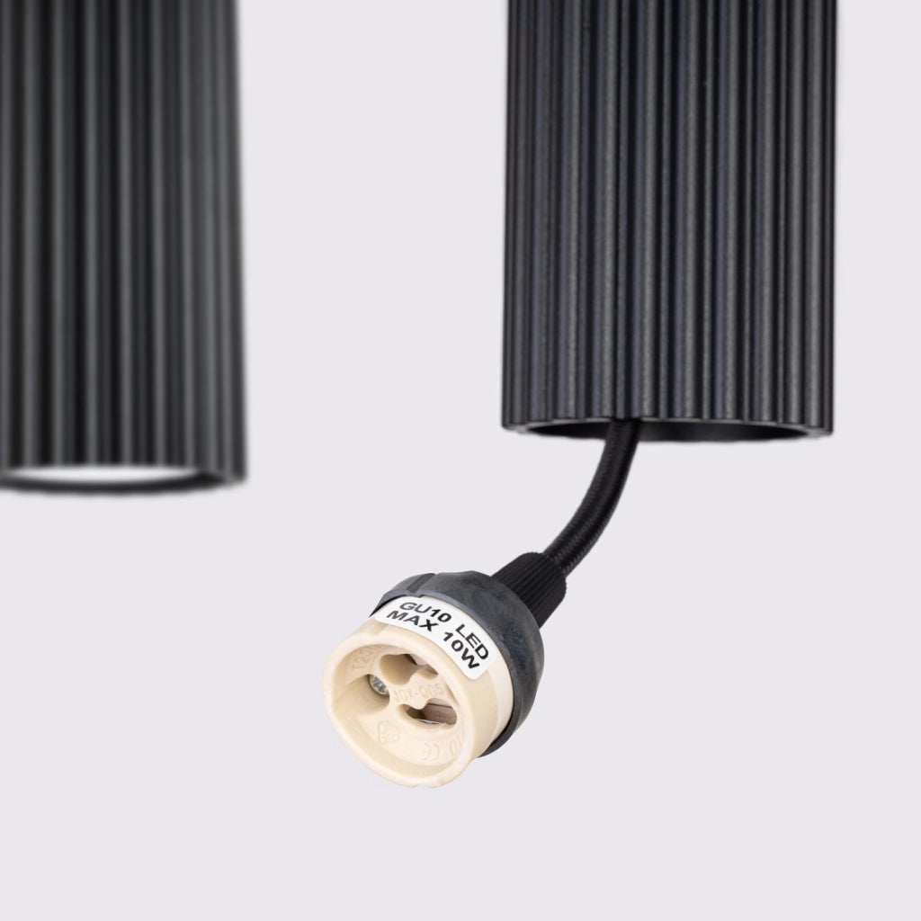 Lampada a sospensione KARBON 4L nera