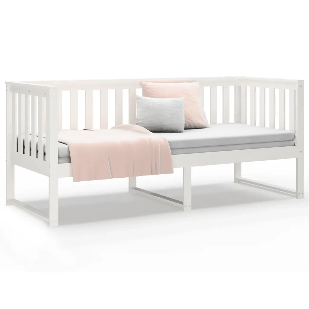 Dormeuse Bianca 80x200 cm in Legno Massello di Pino cod mxl 47602