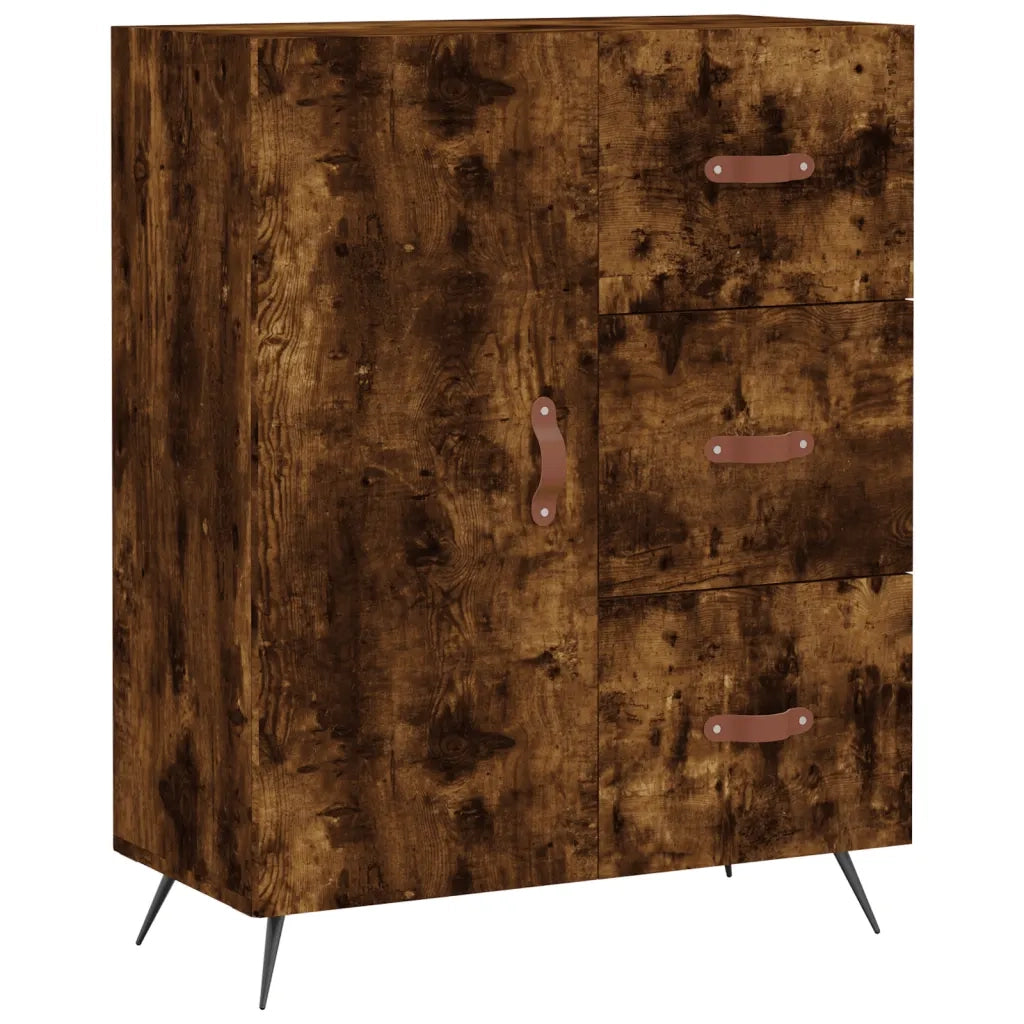 Credenza Rovere Fumo  69,5x34x180 cm in Legno Multistrato 3199790