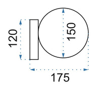 Lampada Da Parete Vetrata APP1009-1W Gold