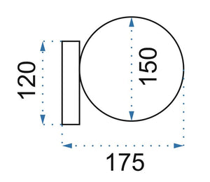 Lampada Da Parete Vetrata APP1009-1W Gold