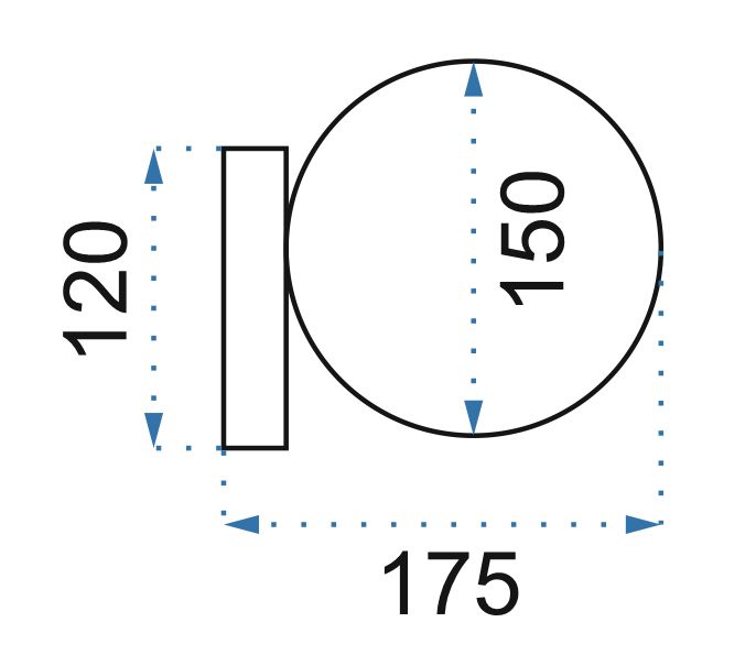 Lampada Da Parete Vetrata APP1009-1W Gold