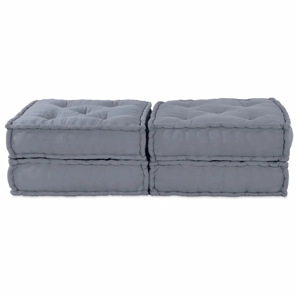 vidaXL Cuscino 2 pcs Grigio 70 x 70 x 36 cm Poliestere