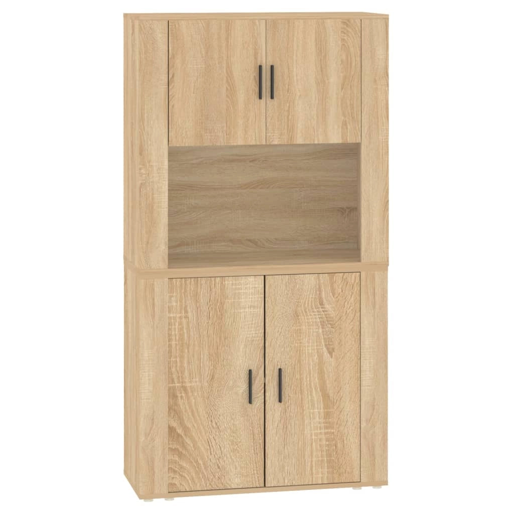 Buffet credenza cassettiera armadio mobile contenitore organizer cucina soggiorno salotto legno ingegnerizzato Sonoma alto marrone 02_0034215