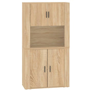 Buffet credenza cassettiera armadio mobile contenitore organizer cucina soggiorno salotto legno ingegnerizzato Sonoma alto marrone 02_0034215