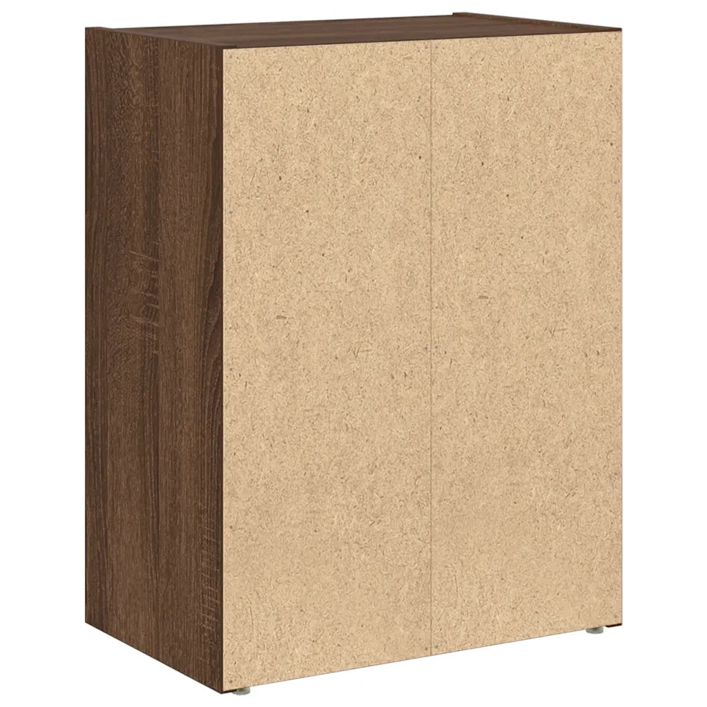 Libreria-Scaffale per Libri-Mobile di Stoccaggio Rovere Marrone 40x24x52 cm in Legno Multistrato