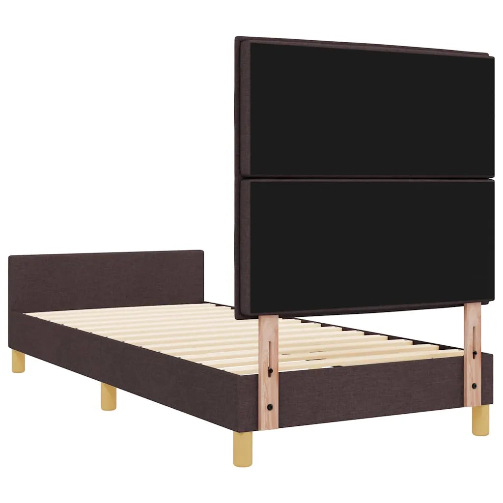 Struttura del letto Marrone scuro 90 x 200 cm Tessuto 3344623