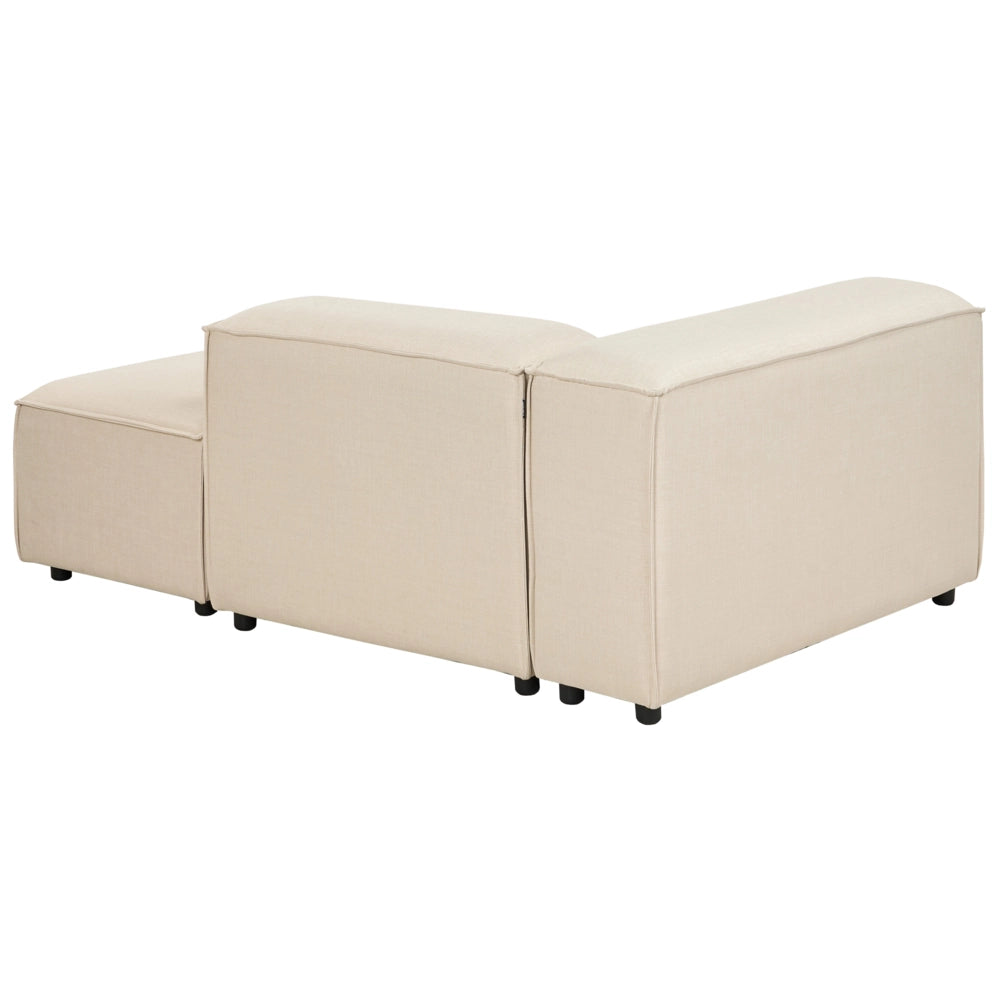 Divano modulare tessuto beige 3 posti a sinistra Gambe nere con gambe nere Soggiorno moderno
