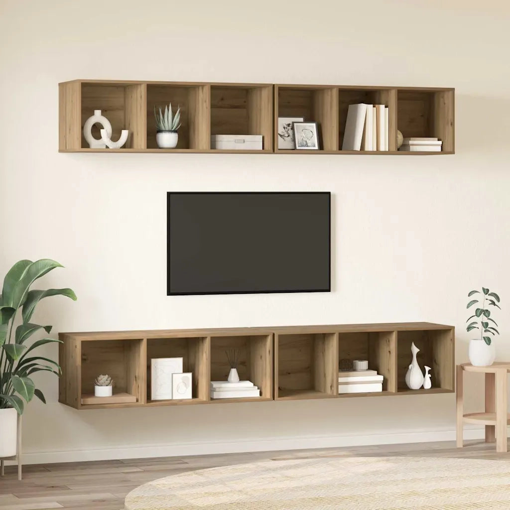 Set mobile TV 4 pcs Rovere artigianale 37 x 37 x 107 cm