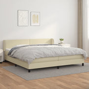 Giroletto a Molle con Materasso Crema 200x200 cm in Similpelle 3127213