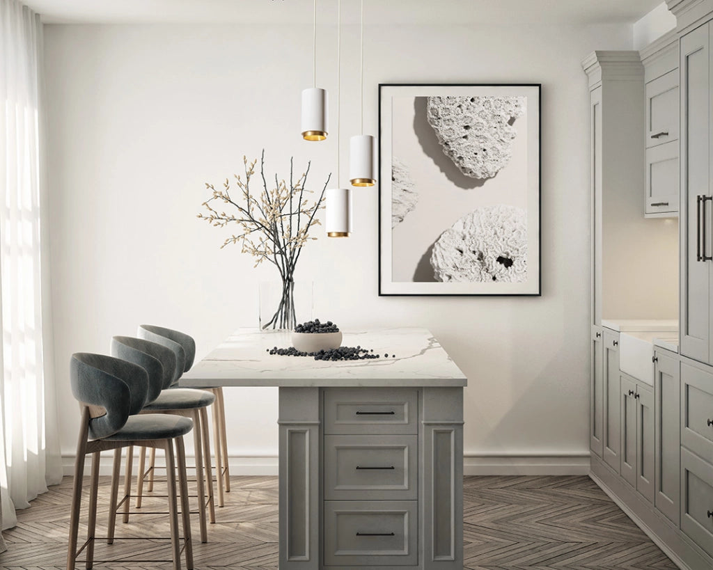 PROPILEI lampadario a Sospensione 1 Luce 4 Anelli Colorati in alluminio attacco GU10 in gesso bianco