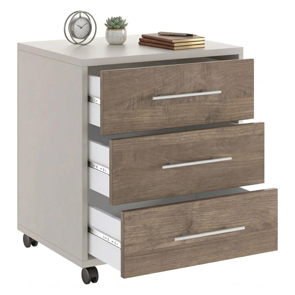 Pisano, Cassettiera 3 Cassetti, 43x40x57h cm Beige