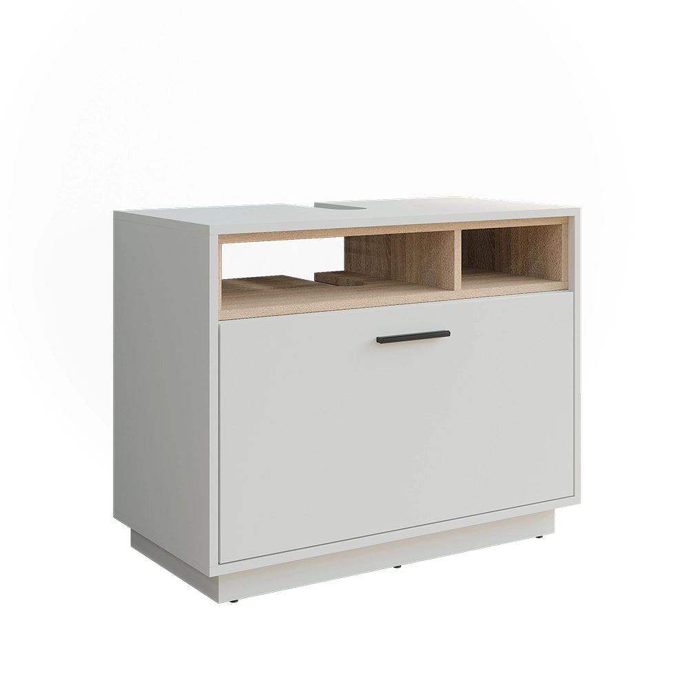 Vicco Mobiletto Bianco/Sonoma 80 x 64 cm con cassetto
