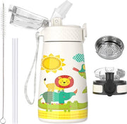 Bottiglia d'acqua per bambini in acciaio inossidabile - 350 ml - isolata a vuoto