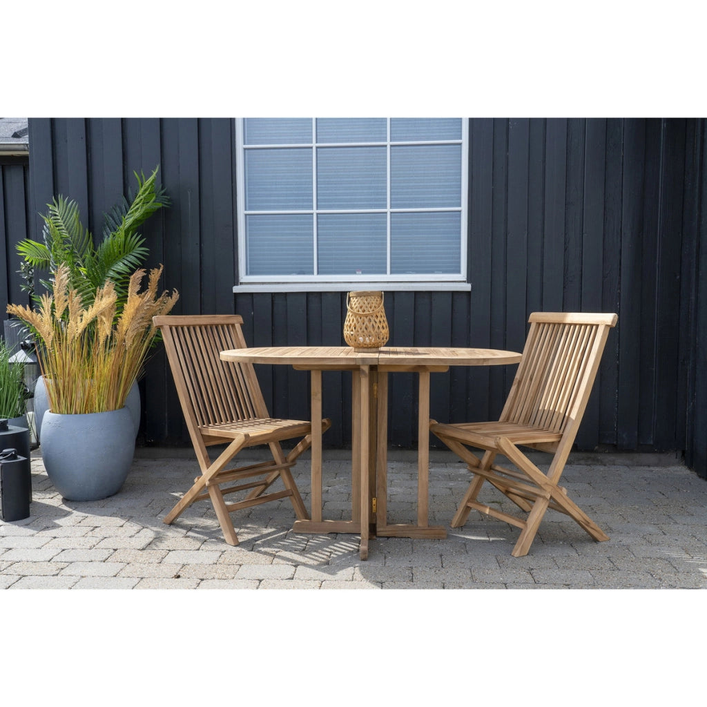 Set di 2 Sedie da Giardino Toledo, Marrone, Legno, 62x46x89 cm