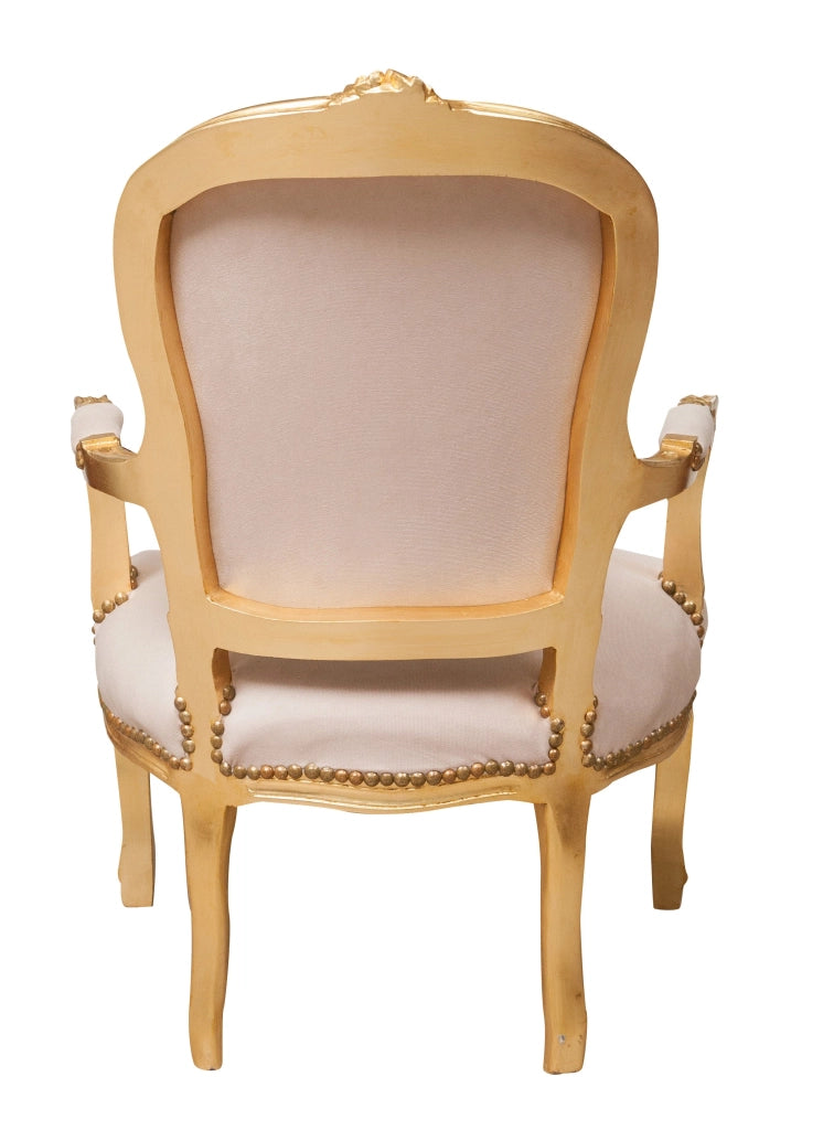 Biscottini Poltrona stile francese Luigi XVI in legno massello di faggio XVI, faggio,