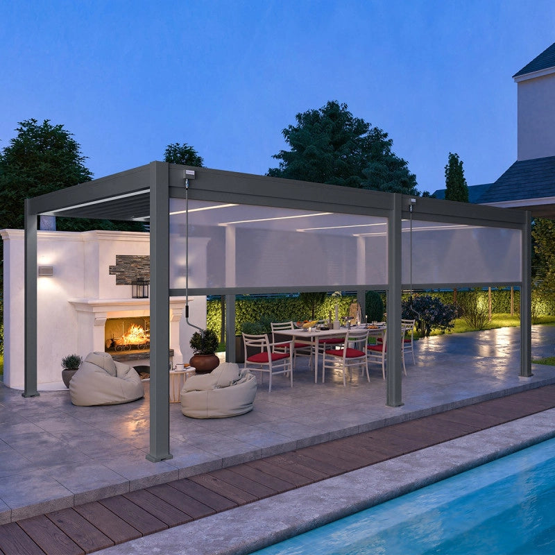 Pergola bioclimatica Ombréa VS autoportante 4x6M - Antracite
