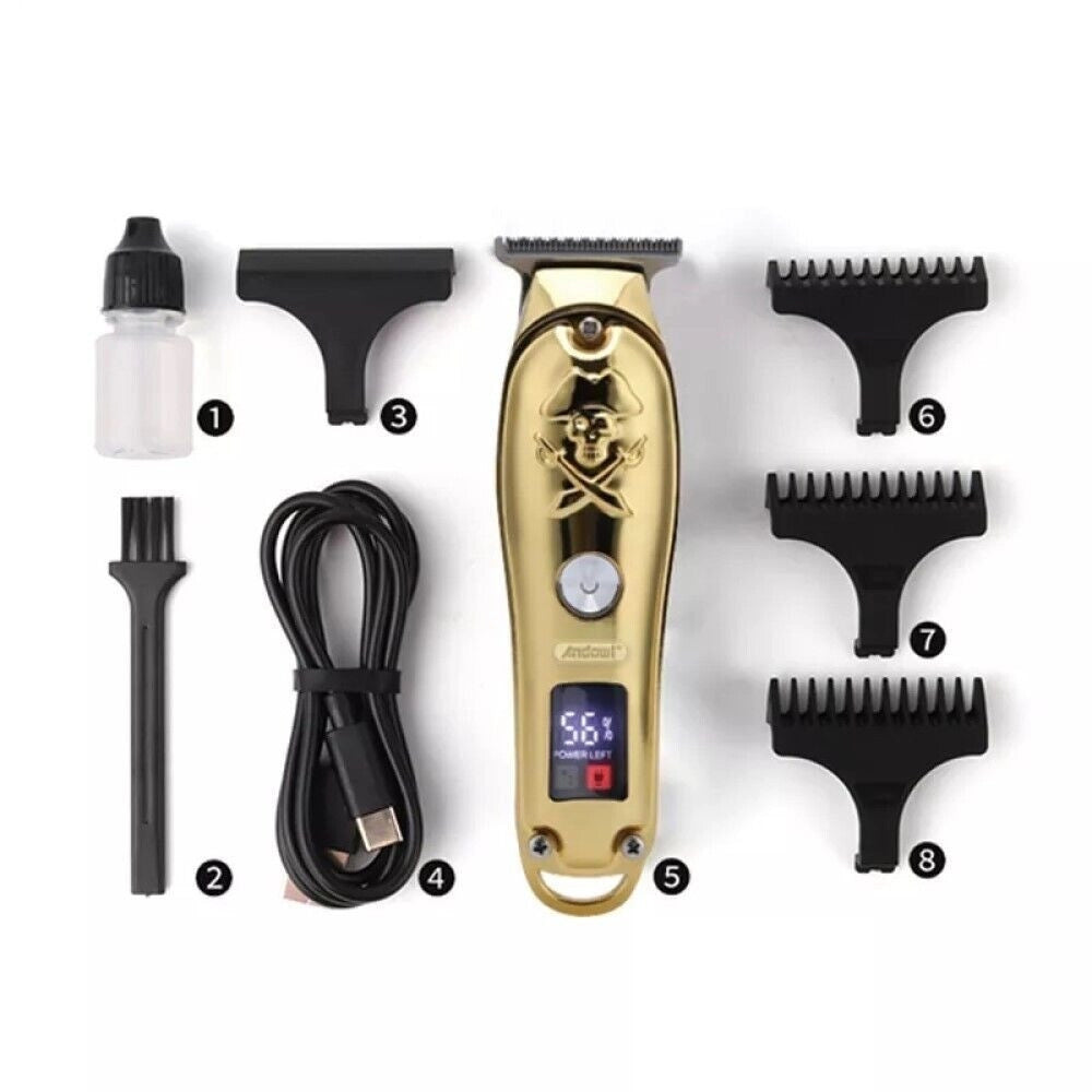 Trade Shop - Taglia Capelli Professionale Rasoio Elettrico Regola Barba 3 Pettini Usb Q-tf53 -