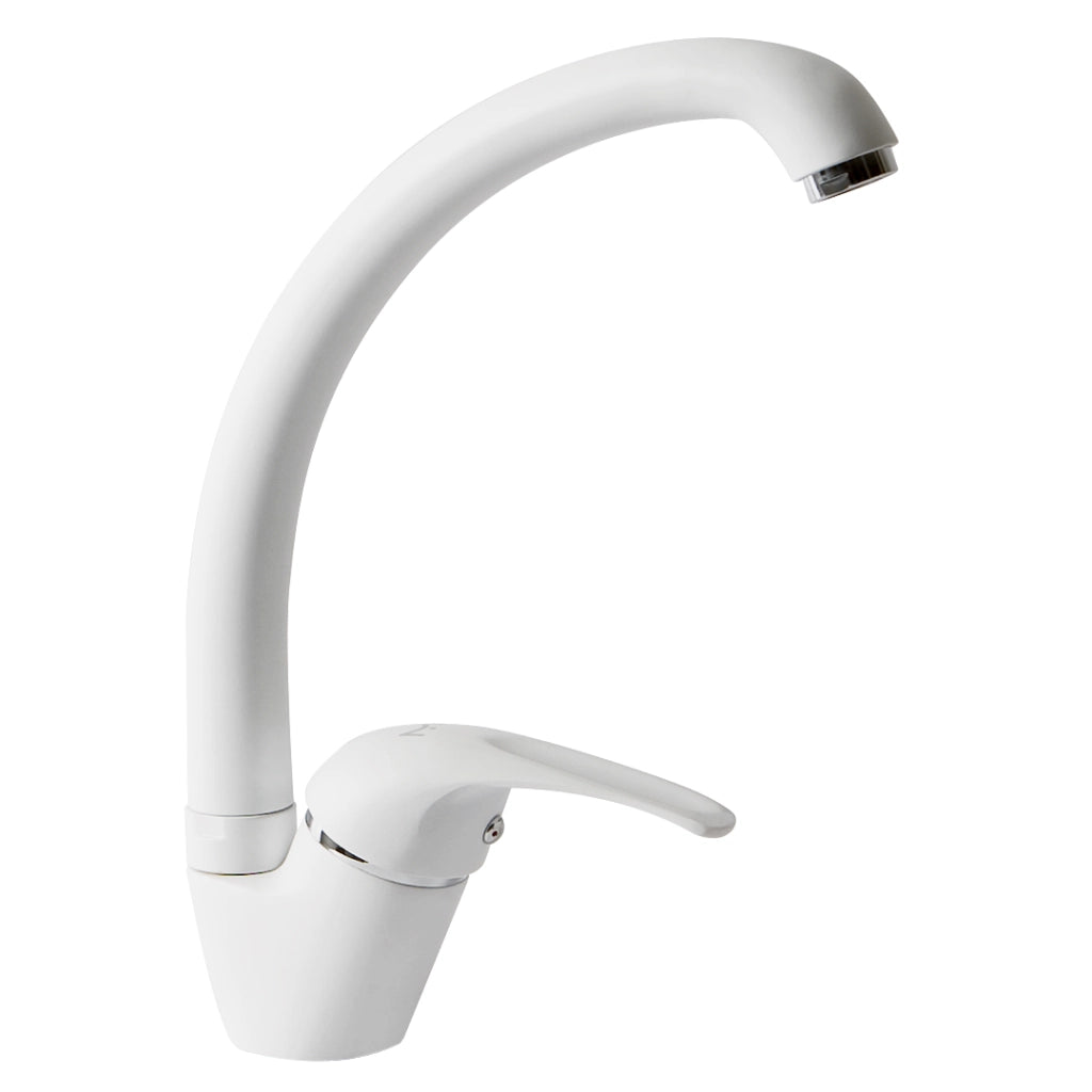 Miscelatore cucina per lavello bianco rubinetteria serie sei