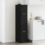 Armadietto da Farmacia Rovere Nero 30x41x144,5 cm in Truciolato