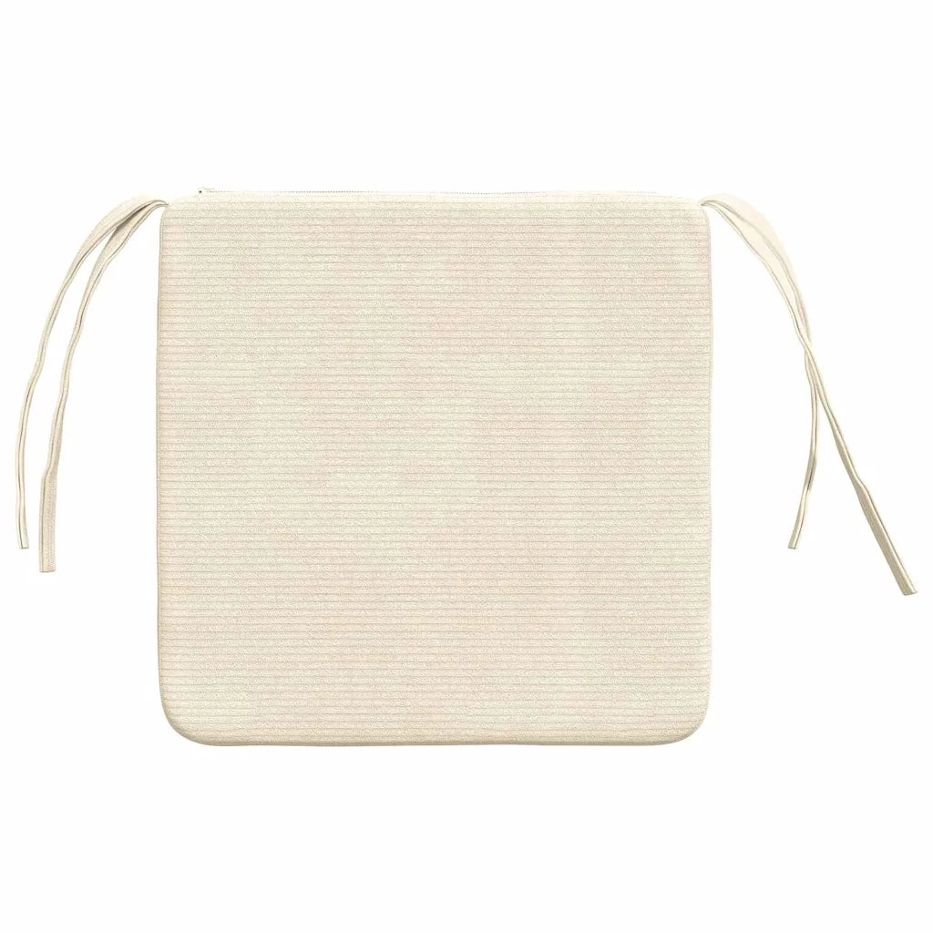 Cuscini per Seduta 4 pz | Cuscini per sedie Crema 40 x 40 x 3 cm Tessuto in Cords