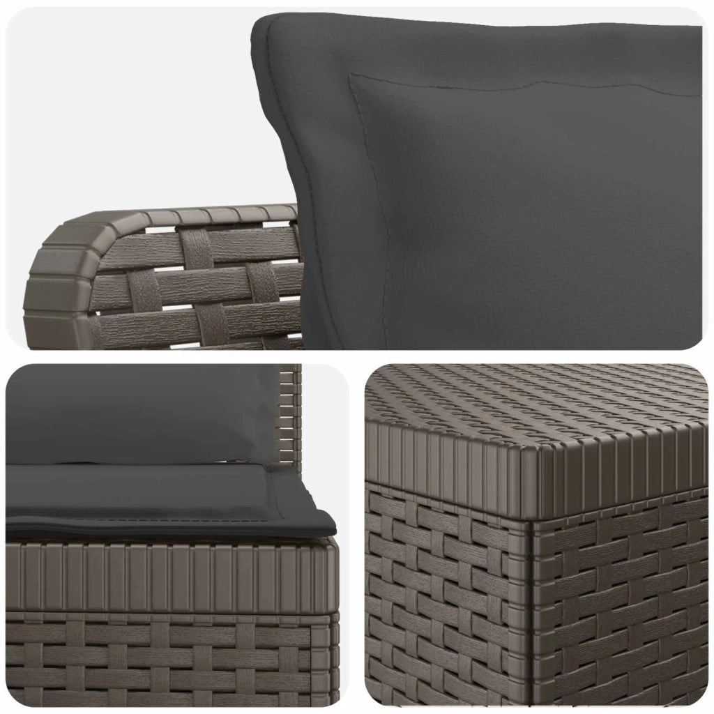 Divano da Giardino 5 Posti con Cuscini Stile Rattan PP 3443919