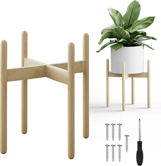 Supporto per Piante in Legno - Moderno Contenitore per Fiori - Interno - 1 Pezzo - Legno - 38 x 30,48 cm