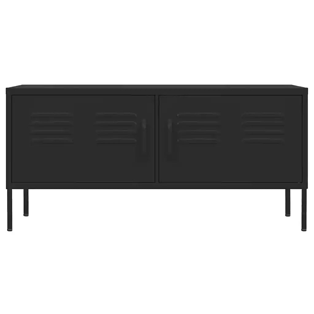Mobile TV Nero 105x35x50 cm in Acciaio