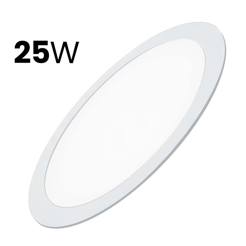 Pannello LED Luminoso Rotondo 25W Incassato nel Soffitto Design Moderno Bianco Avizar