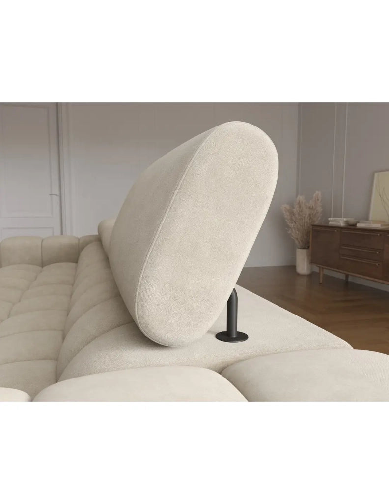 Divano angolare destro convertibile Beige design elegante 285x99x181cm FILTRO