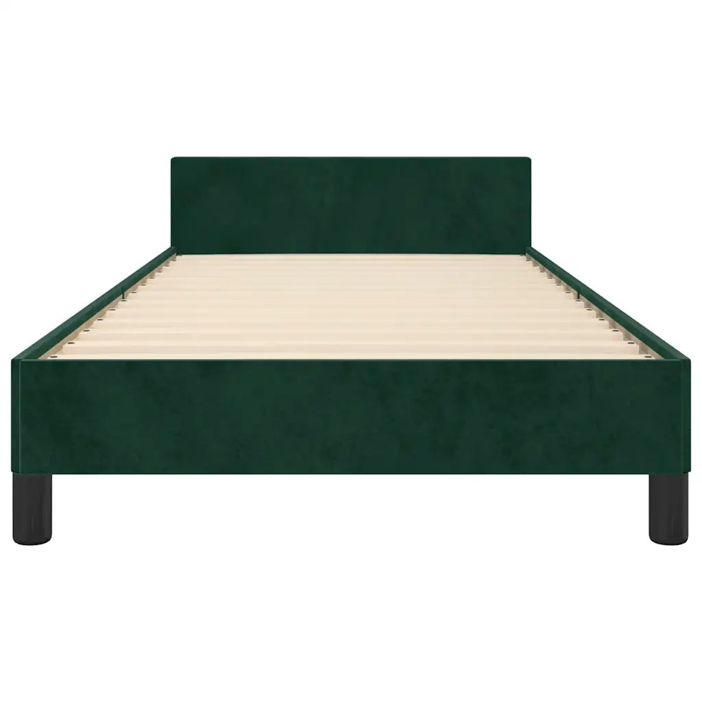 Giroletto senza Materasso Verde Scuro 80x200 cm in Velluto 3125602