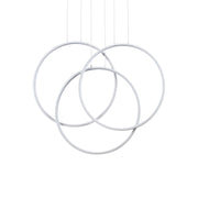 Sospensione Moderna Frame Alluminio Bianco Led 82W 3000K Luce Calda