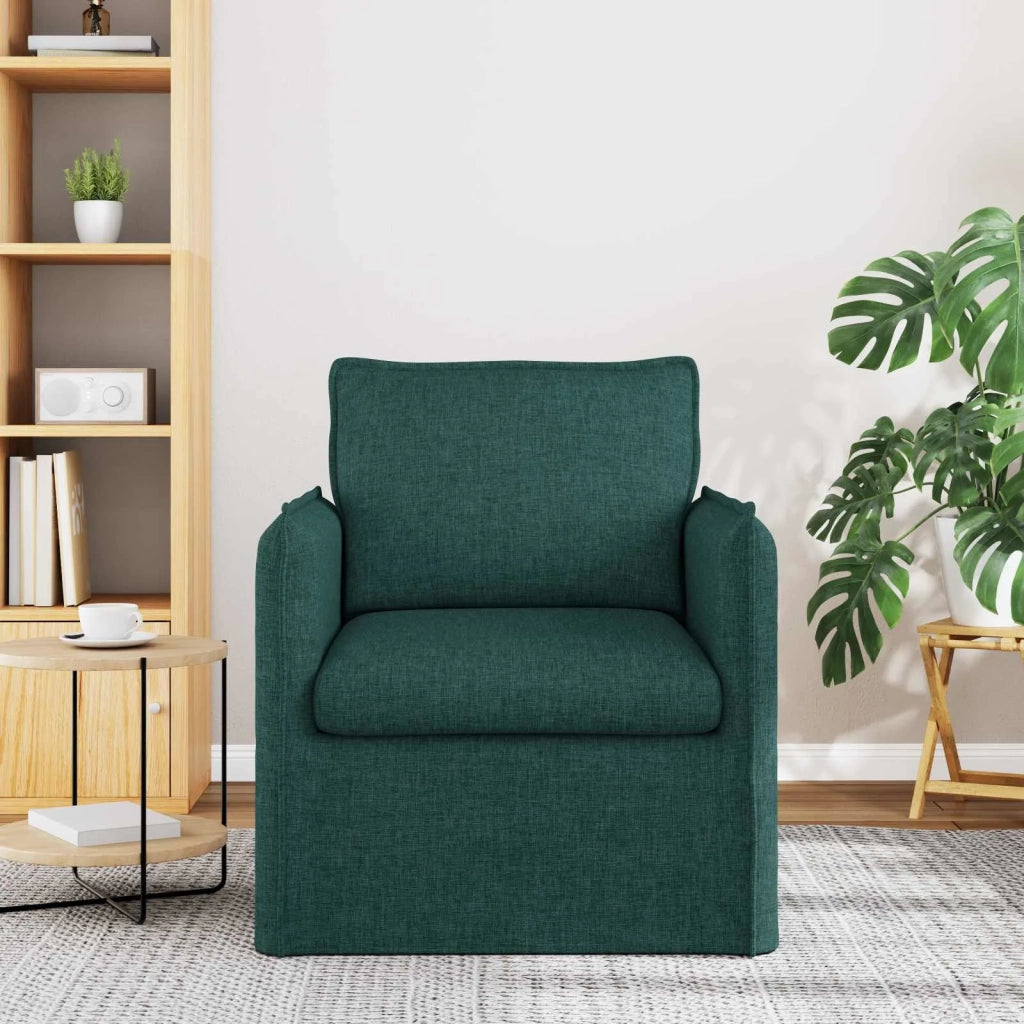 Divano Verde Scuro 195 x 82 x 85 cm Tessuto