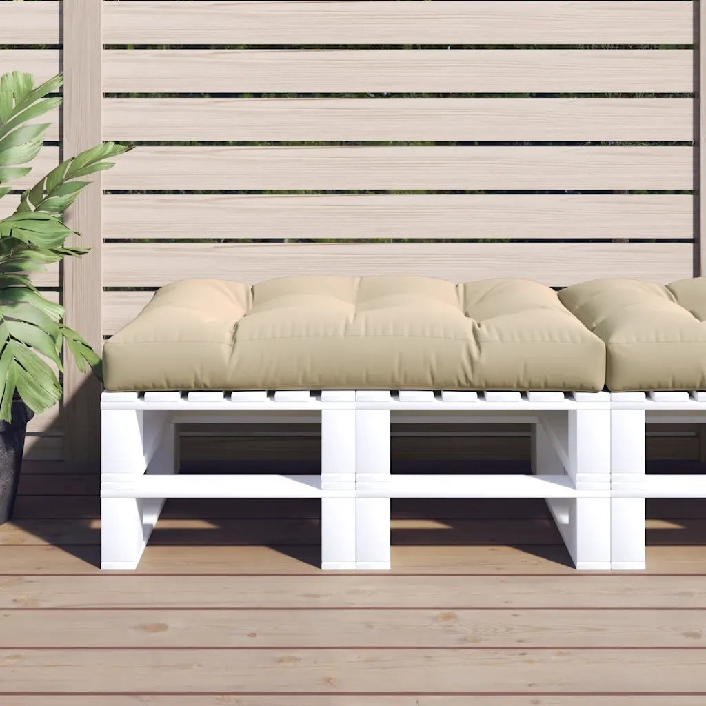 vidaXL Cuscino per Pallet Beige 120x80x12 cm in Tessuto