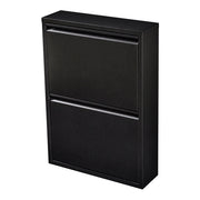 Scarpiera nera con 2 cassetti basculanti 03_0007636