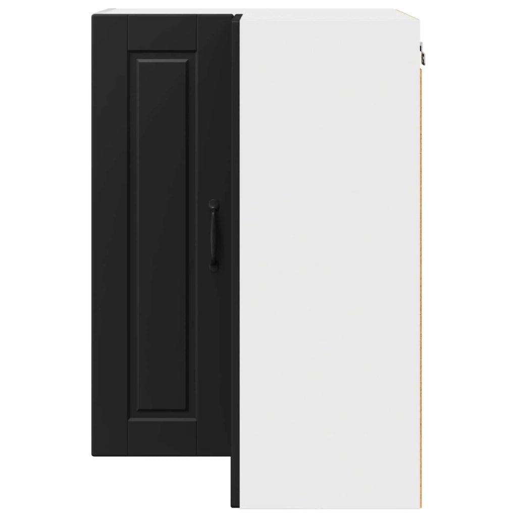 Mobiletto da cucina moderno 57 x 57 x 80 cm design elegante pratico contenitore in legno ingegnerizzato nero 02_0054419