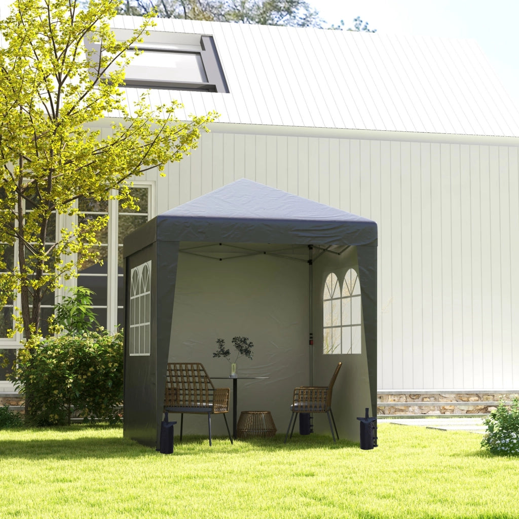 Tenda da giardino pieghevole ¨C zephmum ¨C grigio 3 pareti