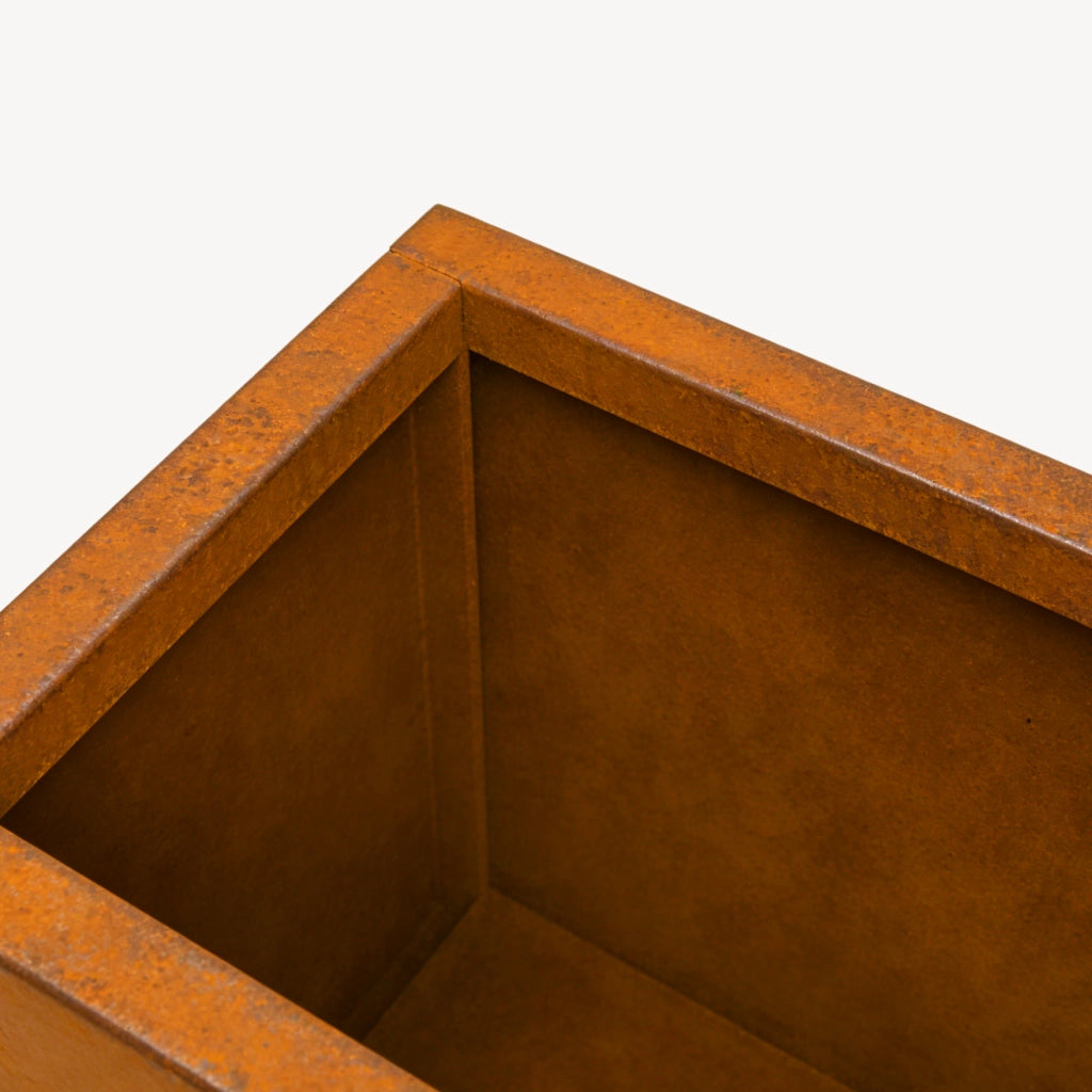 Fioriera Vaargel in Acciaio Corten Portafiori 82x90x30 cm - Marrone Ossidato casa.pro
