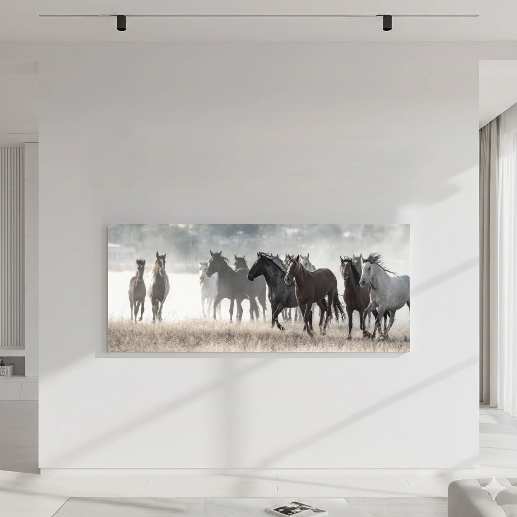 Quadro Moderno su Tela per Soggiorno e Camera da Letto 40x120 cm - Stampa Professionale su Telaio in Legno con Gancio Integrato - Dipinto Panoramico Decorativo da Parete. ASS5-DIS2