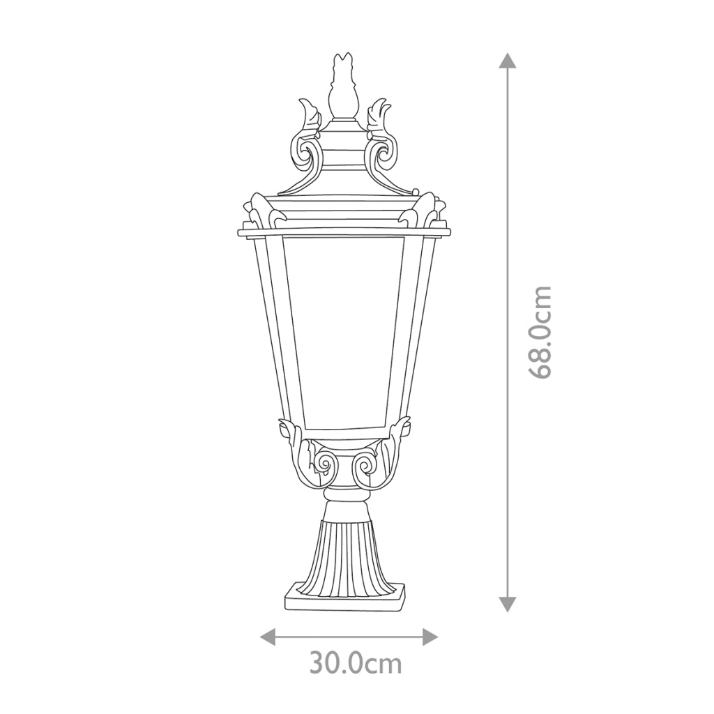 Lampada da esterno a stelo Baltimore Elstead E27 60W