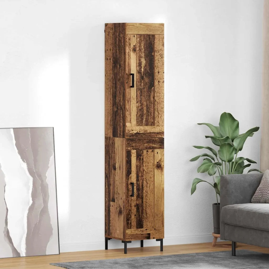 Credenza | Madia | Buffet da pranzo | Armadio da pranzo Legno vecchio 34,5 x 34 x 180 cm Legno multistrato