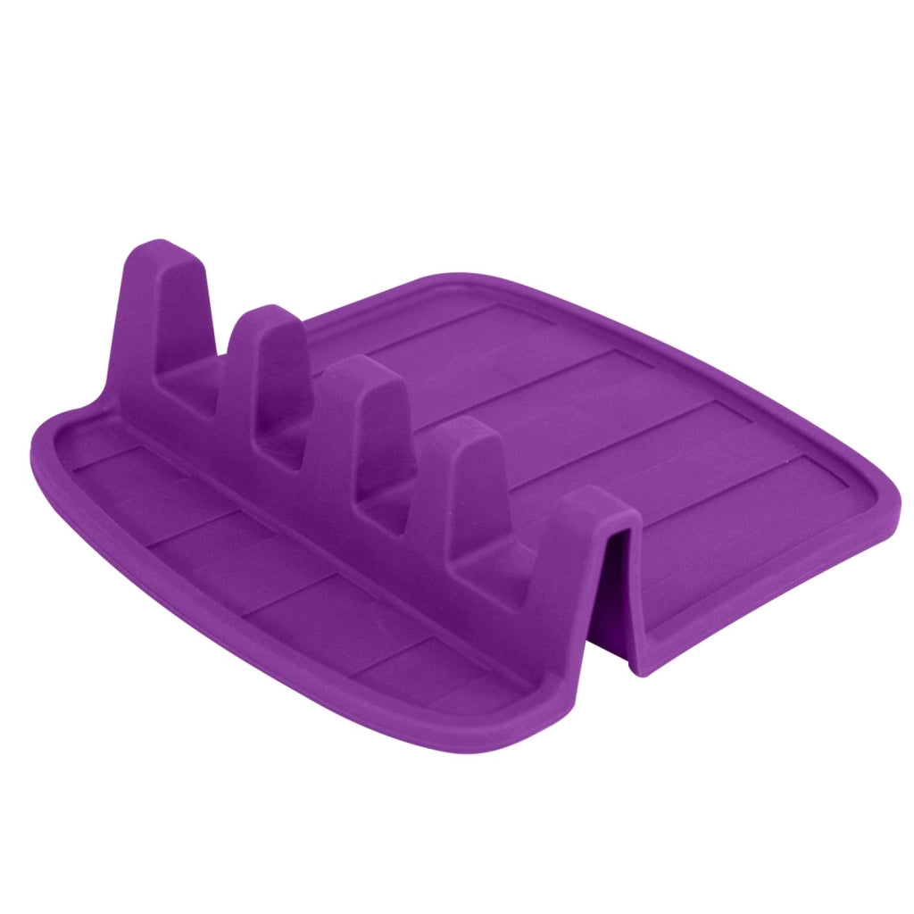 Porta cucchiaio compatto in silicone antiscivolo 15x14 cm Viola Alpina