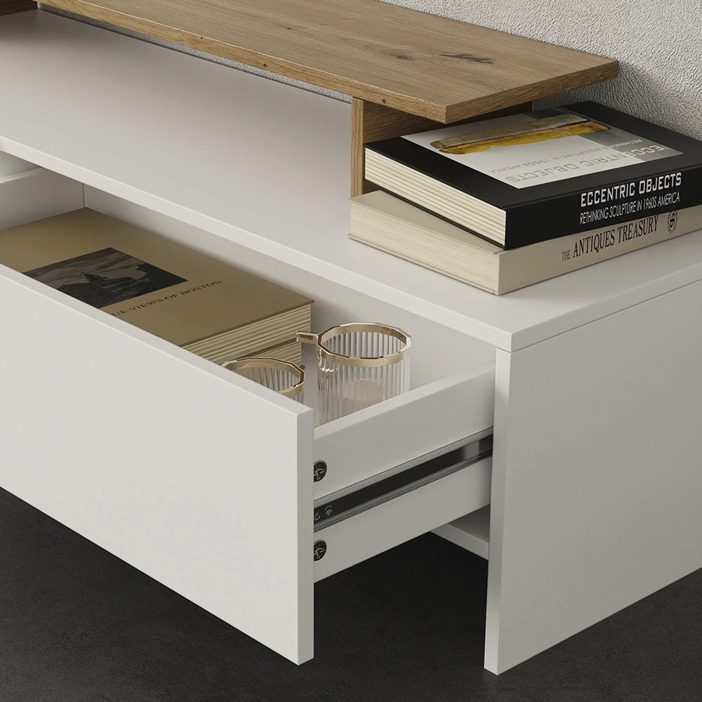 Vicco Mobile tv Bianco/quercia 168.2 x 120 cm con 2 cassetti
