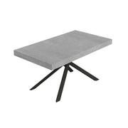 Tavolo allungabile 90x160/420 cm Niketis cemento gambe antracite