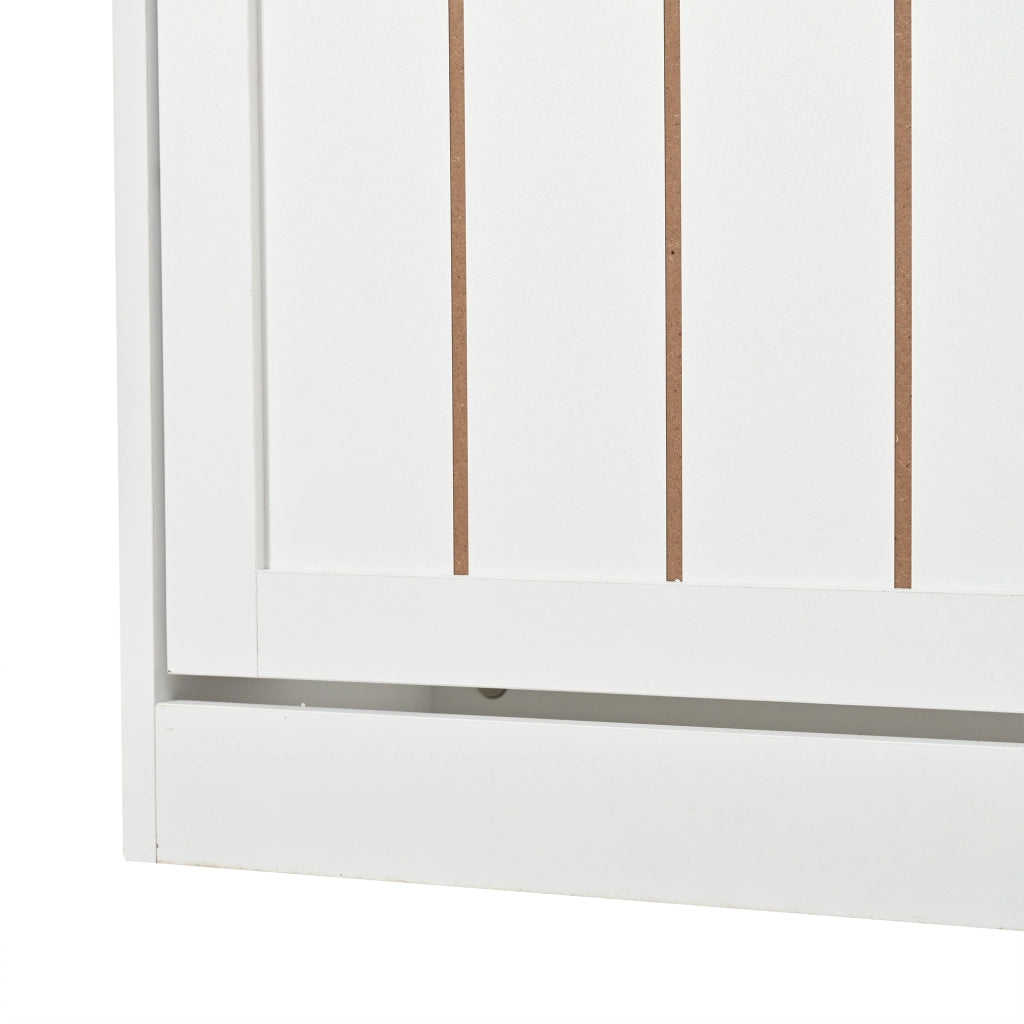 Scarpiera con 4 ante e 8 vani - per ingresso - in MDF - 105×24×83 cm - bianco