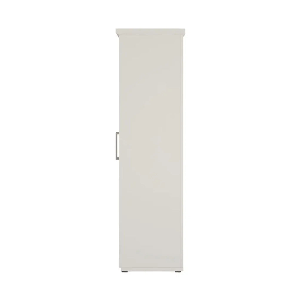 Armadio TOM 3 porte bianco opaco con guardaroba 120 cm